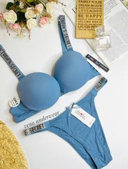 تصویر ست سوتین و شورت اسفنجی ویکتوریا سکرت فنردار victoria secret 