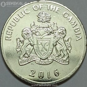 تصویر سکه کمیاب 50 باتوت گامبیا 2016 (UNC) 