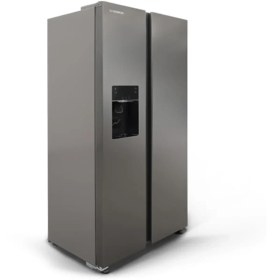 تصویر یخچال فریزر ایکس ویژن مدل HS600-Si رنگ استیل 28 فوت XVISION HS600-Si SIDE BY SIDE 28 FOOT FRIDGE STEEL