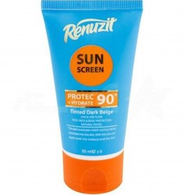 تصویر کرم ضد آفتاب SPF 50 بژ تیره رینوزیت (Renuzit) حجم 50 میلی لیتر Renuzit SPF 50 Sunscreen Cream Dark beige 50ml