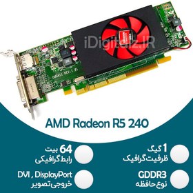 تصویر کارت گرافیک میان رده AMD Radeon R5 240 - 1GB 