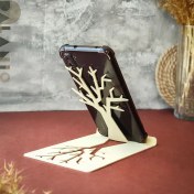 تصویر استند موبایل طرح درخت رنگ شیری 