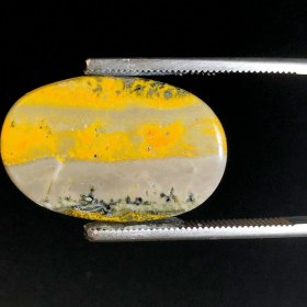 تصویر نگین جاسپر زنبوری بیضی 250422 