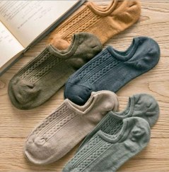 تصویر جوراب قوزکی گندمی کد 1463 