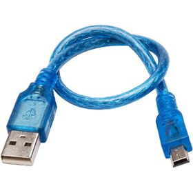 تصویر کابل miniusb ذوزنقه ایی به USB مادگی 30 سانتی متری 