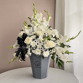 تصویر گل ترحیم رز و گلایل کد 22 