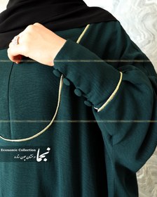 تصویر عبا ساده ارزان پارچه ابروبادی / الیزه مدل مهوا مزون نجما - پارچه ا Mahva Abaya