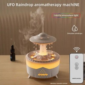 تصویر بخور و چراغ خواب شبیه ساز بارون قارچی Raindrop Aromatherapy Machine