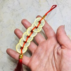 تصویر رشته سکه 6 تایی ساده بدون حتی یک گره 