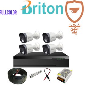 تصویر پکیج 4 عددی دوربین مداربسته برایتون مدل UVC222B49M2-C paking 4 cameras BRITON Mode: UVC222B49M2-C