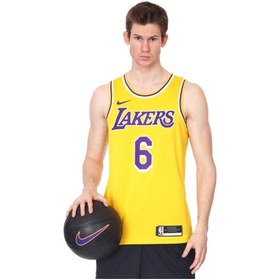 تصویر Los Angeles Lakers Nba Jsy 20 آتلی بسکتبال زرد مردانه نایک Nike 