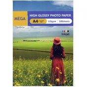 تصویر کاغذ فتوگلاسه 135 گرم ضد آب مگا سایز A4 MEGA A4 Photo Glossy Paper 135gsm 100sh