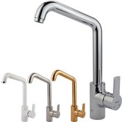 تصویر شیر ظرفشویی کسری مدل امگا رنگ کروم 