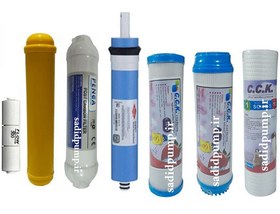 تصویر ست فیلتر ۶ مرحله‌ای تصفیه آب خانگی با کیفیت عالی 
