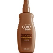تصویر روغن برنزه کننده صورت و بدن آون ا Avon Care Sun+ Bronze Tanning Oil spray Avon Care Sun+ Bronze Tanning Oil spray