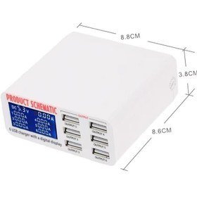 تصویر هاب شارژ ۶ پورت USB 