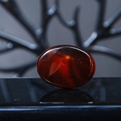 تصویر نگین عقیق جزع(عقیق اصل) بیضی 12.36گرم 