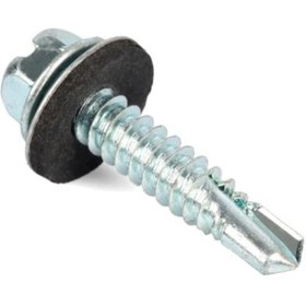 تصویر پیچ سرمته واشردار شیروانی 1/4-1*14 - 32*6.3 - 350 تایی SELF DRILLING SCREW - HEX WASHER HEAD 6.3*32 - 14*1-1/4