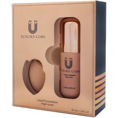 تصویر ست کرم پودر لاکچری کوین ۳۰ میل به همراه پد 