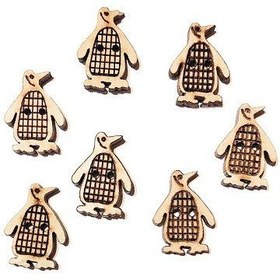 تصویر دکمه چوبی طرحدار 