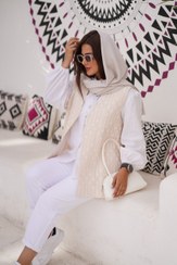 تصویر وست ملون زنانه شیک و خاص | ست وست و شومیز لینن مناسب استایل روزمره و مجلسی 
