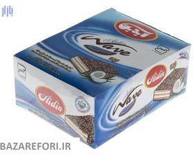 تصویر ویفر مغز دار با روکش کاکائو و نارگیل ویو آیدین بسته 24 عددی Aidin Vave Wafer With Chocolate And Coconut Pack Of 12