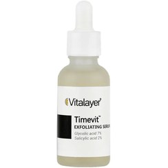 تصویر سرم قطره چکانی لایه بردار گلایکولیک اسید7% تایم ویت ویتالیر Timevit Glycolic Acid 7 Exfoliating Serum VITALAYER