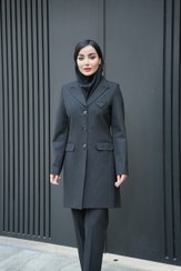 تصویر مانتو دیپلمات نیم خط 