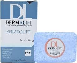 تصویر پن شفاف لایه بردار مناسب انواع پوست کراتولیفت درمالیفت 100 گرم Dermalift Keratolift Transparent Scrub Syndet Bar 100Gr