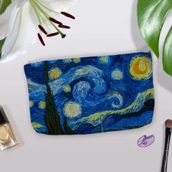 تصویر کیف لوازم آرایش طرح شب پرستاره 