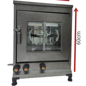 تصویر تنور گازی 2 چدن رنگی 