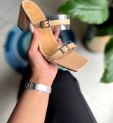 تصویر صندل رکابی پاشنه ۶ روکش (قالب کوچک‌پا) 