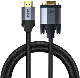 تصویر کابل HDMI به VGA بیسوس مدل Enjoyment Series HDMI Male To VGA Male CAKSX-JOG 