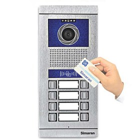 تصویر پنل آیفون تصویری سیماران مدل هفت واحدی کارتخوان فرداد VFBC7/N Card reader Video door phone panel seven unit Simaran model VFBC7/N Fardad