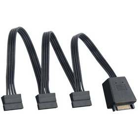 تصویر کابل برق 15 پین SATA سیلوراستون مدل SST-CP06-L SilverStone CP06-L 15-pin SATA Power Cable