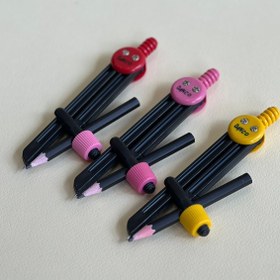 تصویر پرگار مداد خور - زرد 