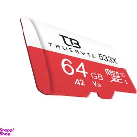 تصویر کارت حافظه microSD XC تروبایت مدل 533X-A2- V30 کلاس 10 استاندارد UHS-I U3 ظرفیت 64 گیگابایت 