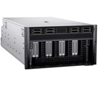تصویر سرور Dell مدل XE9680 به همراه 8 عدد GPU مدل NVIDIA HGX H100 80GB و 2 عدد پردازنده Intel Xeon Platinum 8470 