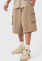 تصویر شلوارک مردانه جرسی کارگو سایز بزرگ 