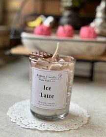 تصویر شمع لیوانی آیس لاته ICE LATTE شمع آیس لته