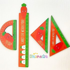 تصویر ست خط کش و گونیا و نقاله 