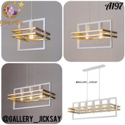 تصویر لوستر مدرن A197 - مشکی_طلایی / تک شعله 