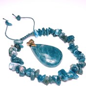 تصویر نیم ست آپاتیت آبی اصل 