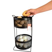 تصویر سبد سیب زمینی و پیاز فلزی 