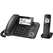 تصویر تلفن سیمی پاناسونیک مدل KX-TGF310UE همراه یک گوشی بی‌سیم 