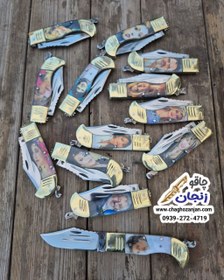 تصویر چاقوی سفری دنده ای رخ سایز ۱۸ سانت تیغه فولادی 