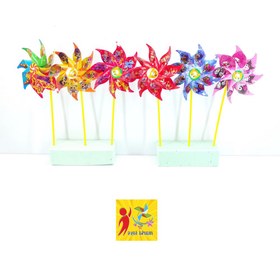 تصویر فرفره کاغذی ایرانی پک عمده ۱۲ تایی 