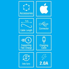 تصویر کابل Lightning بیاند مدل BA-528 طول 1 متر Beyond BA-528 Lightning Cable 1M