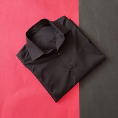 تصویر پیراهن مشکی مردانه پیراهن مشکی مردانه