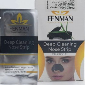 تصویر چسب‌ پاک کننده بینی مدل ذغالی فنمن 6 عدد Fenman deep cleaning characoal nose strip 6pcs